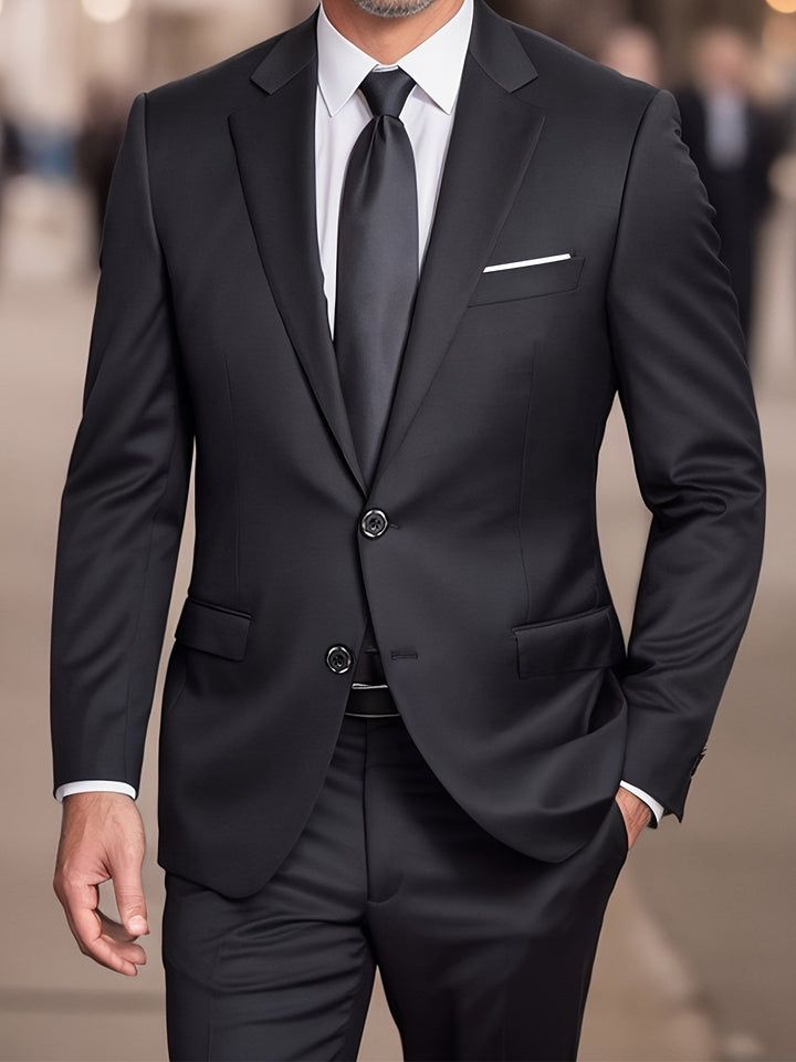 Herenpak 2-delig, elegant en casual, ideaal voor feestjes en zaken