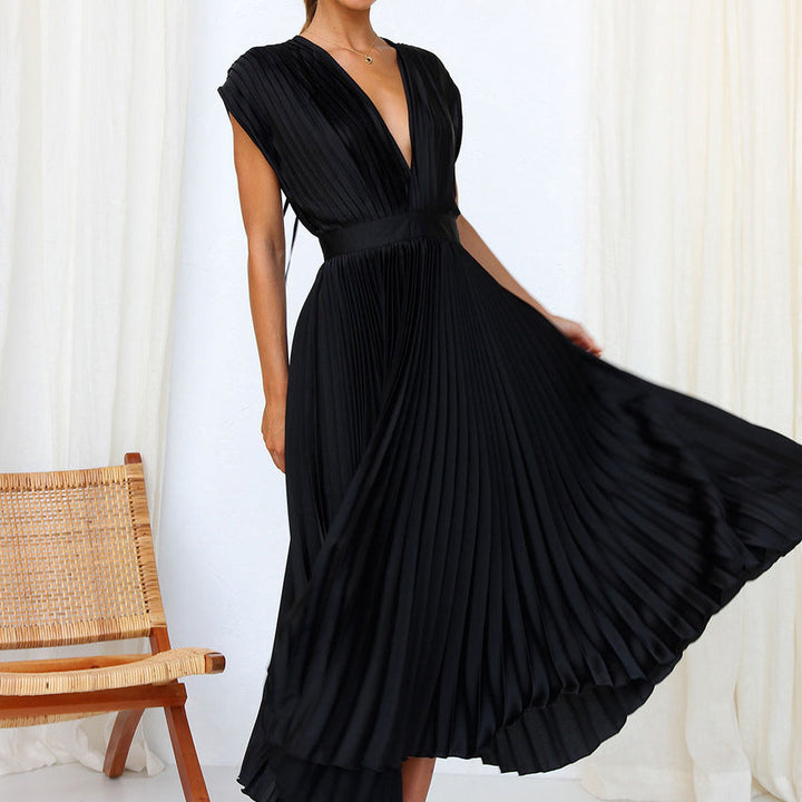Louise | Elegante V-Hals Jurk - Chique Stijl en Absoluut Comfort