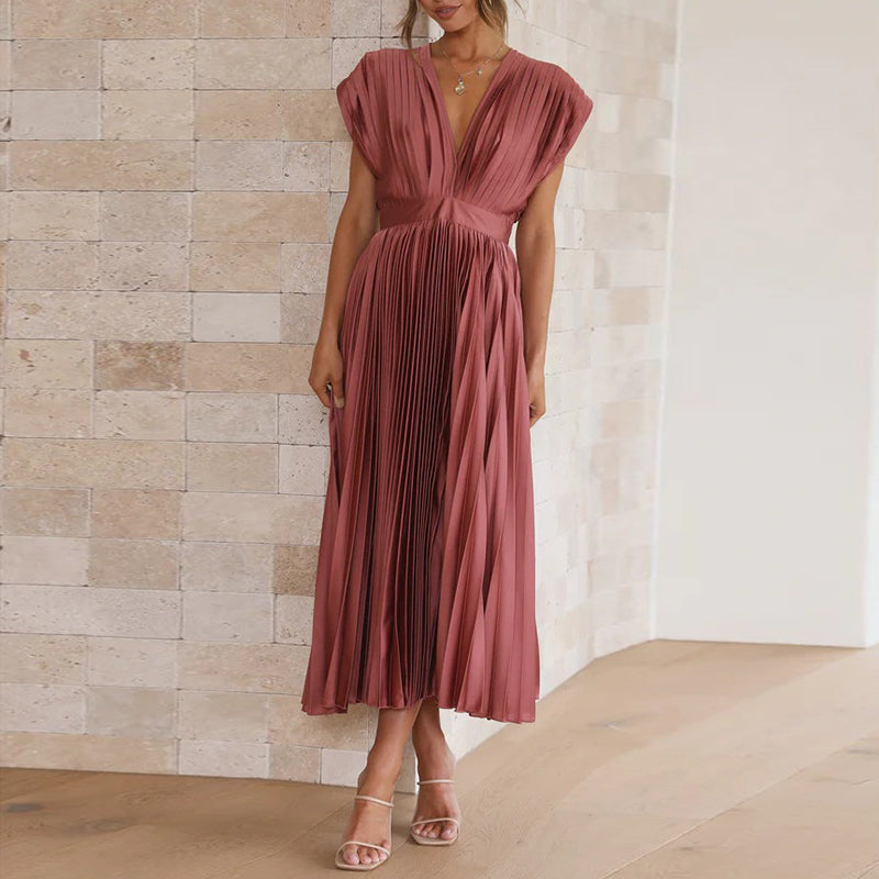 Louise | Elegante V-Hals Jurk - Chique Stijl en Absoluut Comfort
