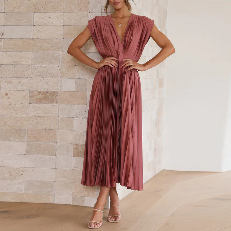 Louise | Elegante V-Hals Jurk - Chique Stijl en Absoluut Comfort