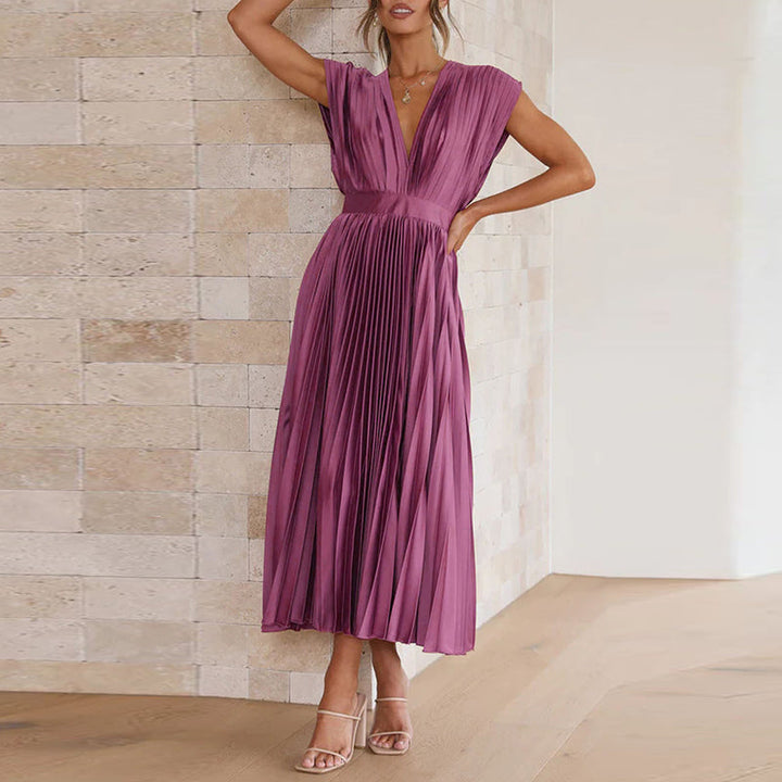 Louise | Elegante V-Hals Jurk - Chique Stijl en Absoluut Comfort
