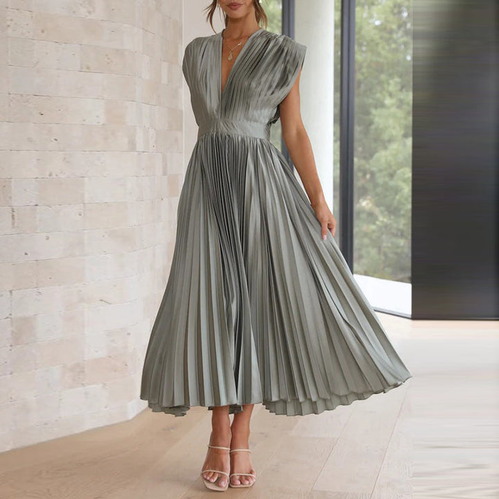Louise | Elegante V-Hals Jurk - Chique Stijl en Absoluut Comfort
