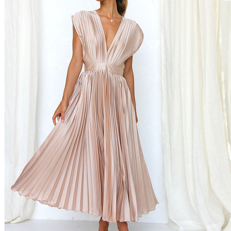 Louise | Elegante V-Hals Jurk - Chique Stijl en Absoluut Comfort