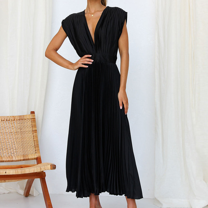 Louise | Elegante V-Hals Jurk - Chique Stijl en Absoluut Comfort