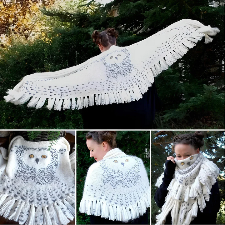 SnowOwl Unieke Uil Sjaal | Elegantie en Originaliteit voor Alle Seizoenen