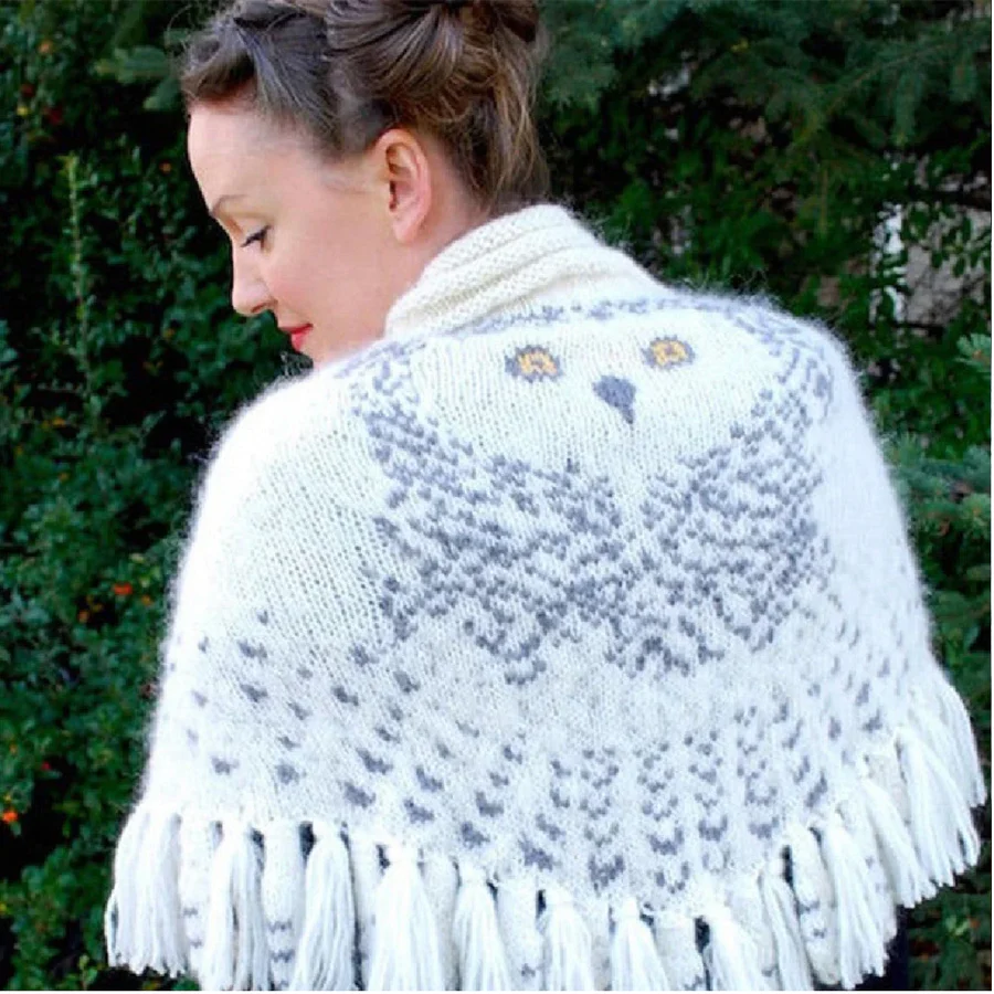SnowOwl Unieke Uil Sjaal | Elegantie en Originaliteit voor Alle Seizoenen