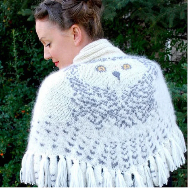 SnowOwl Unieke Uil Sjaal | Elegantie en Originaliteit voor Alle Seizoenen