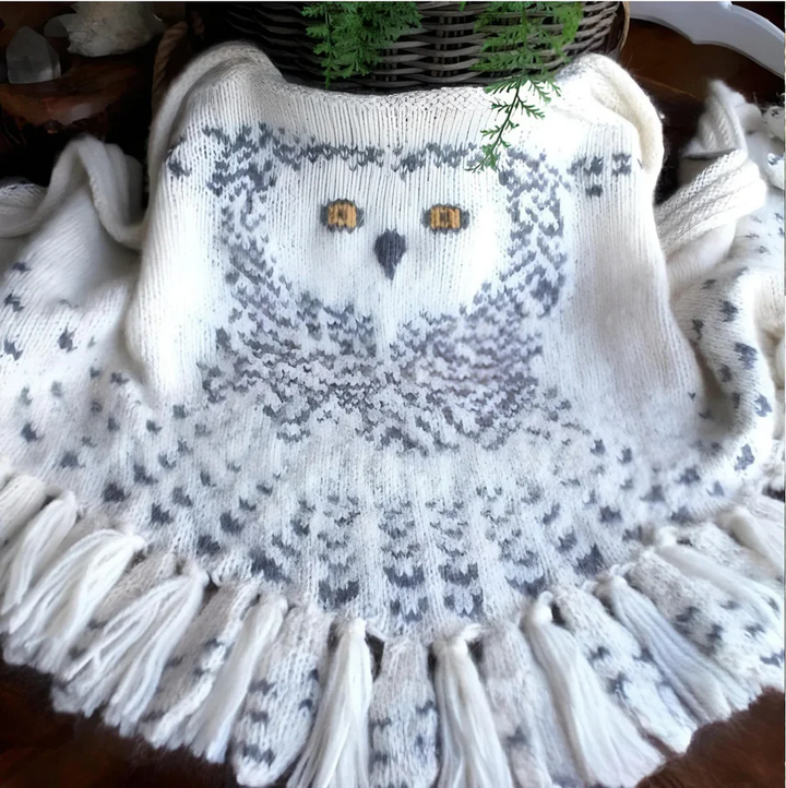 SnowOwl Unieke Uil Sjaal | Elegantie en Originaliteit voor Alle Seizoenen