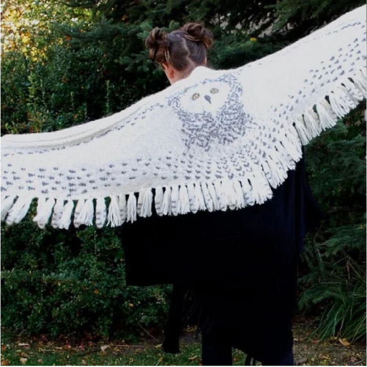SnowOwl Unieke Uil Sjaal | Elegantie en Originaliteit voor Alle Seizoenen