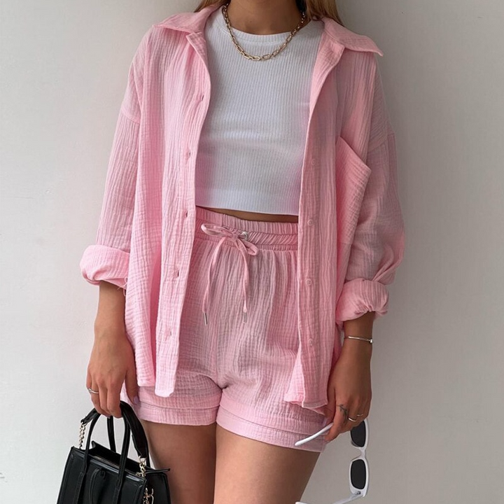 CLAUDIA - Casual katoenen loungeset