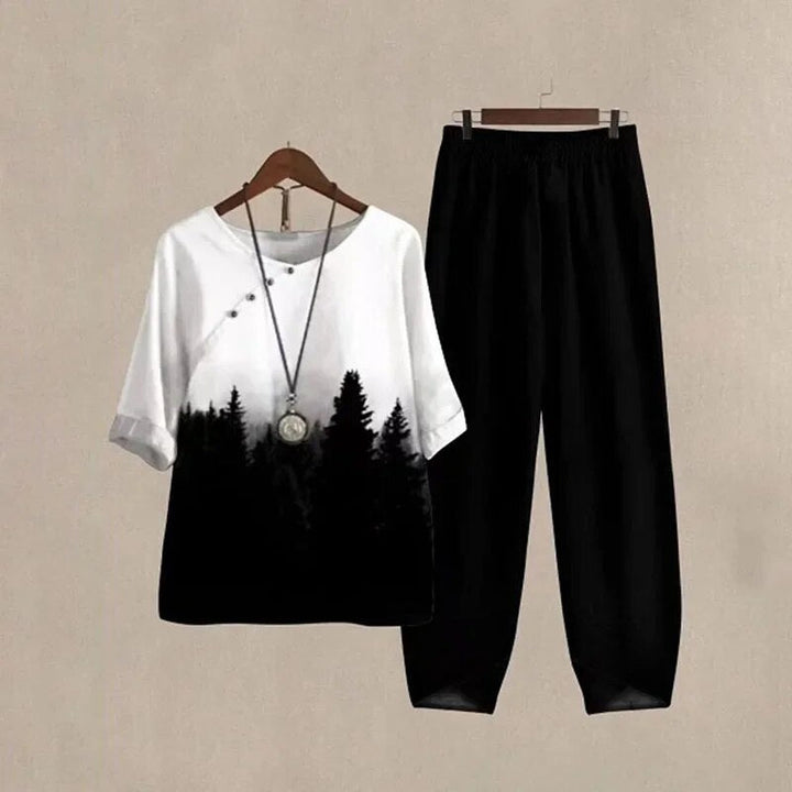 Trendy Bedrukte Outfit - Stijlvolle en Comfortabele Kleding voor Elke Gelegenheid