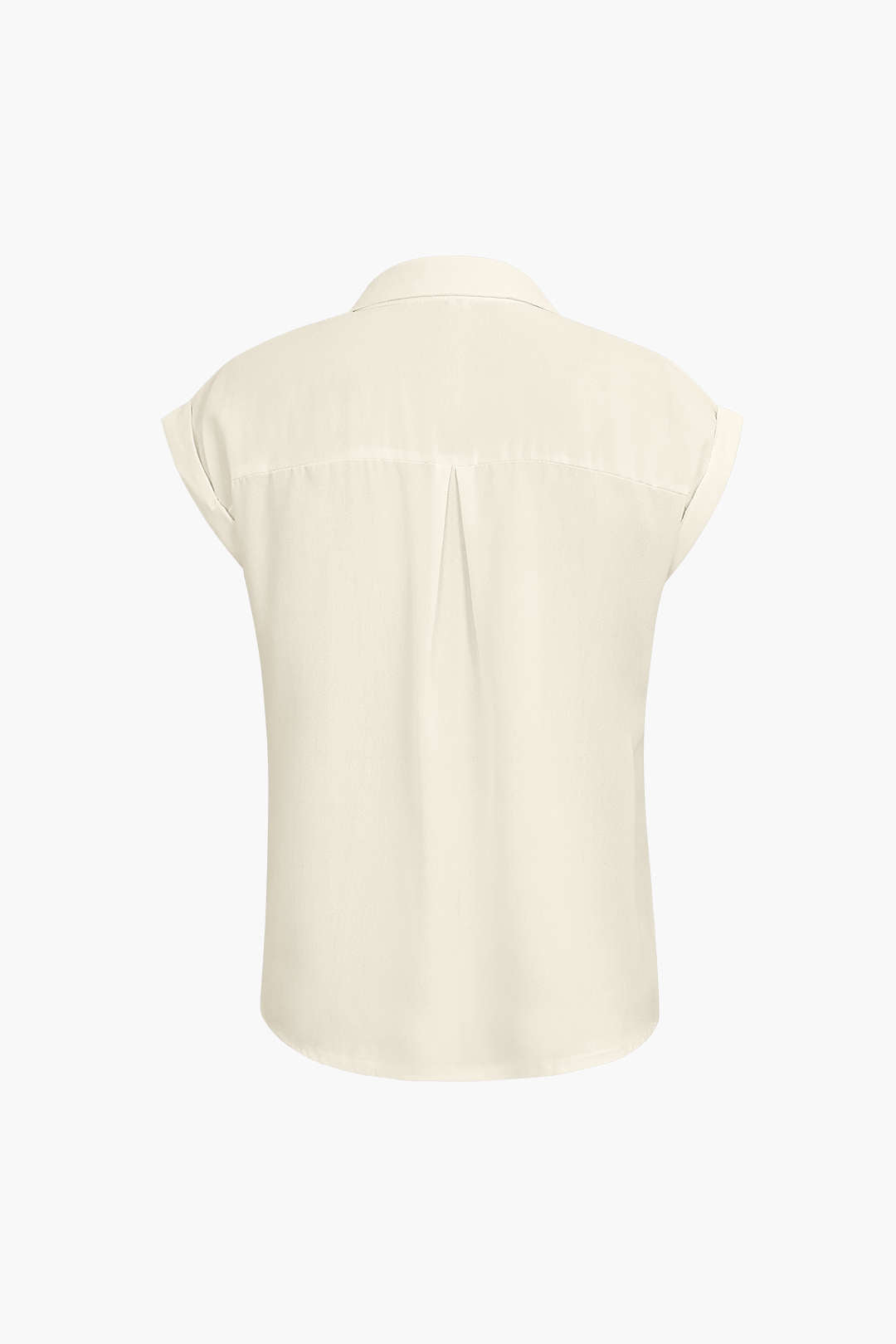 Vittoria damesshirt | Minimalistisch shirt met geknoopte zoom & opgerolde mouwen