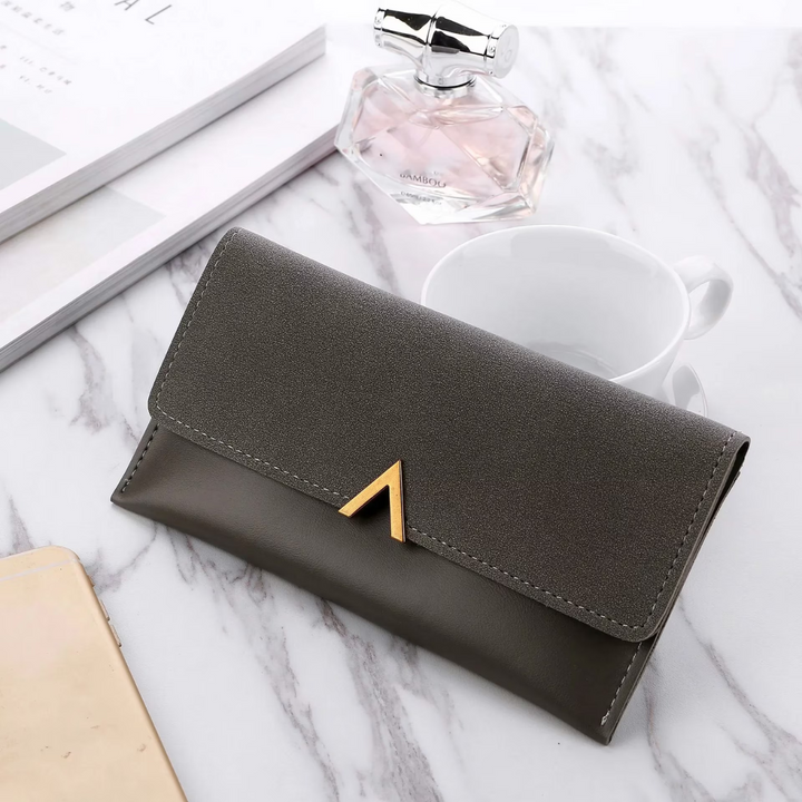 Ève Grote Leren Portemonnee van Fluweel | Elegant en Functioneel