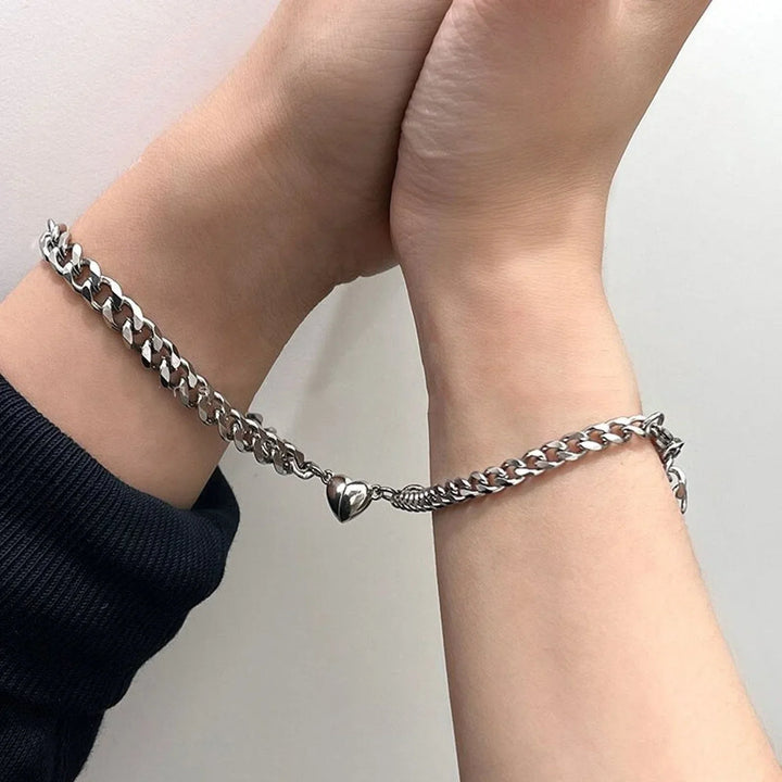 Liora roestvrij stalen partner armband set | Symbool van liefde & verbinding voor koppels
