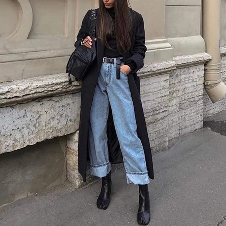 Lena Zwarte Laarzen Vrouwen | Tabi Stijl & Split Toe