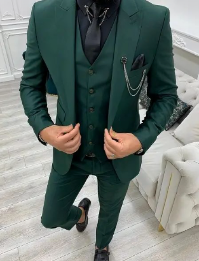3-delig slim fit business suit - blazer, gilet en pantalon