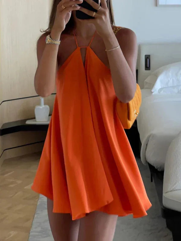 Olivia Vrouwen Mini Jurk | Diepe V-hals en Getailleerd Silhouet