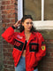 Ailyn dames oversized racejack | motorsport look met kleurblokken & patches