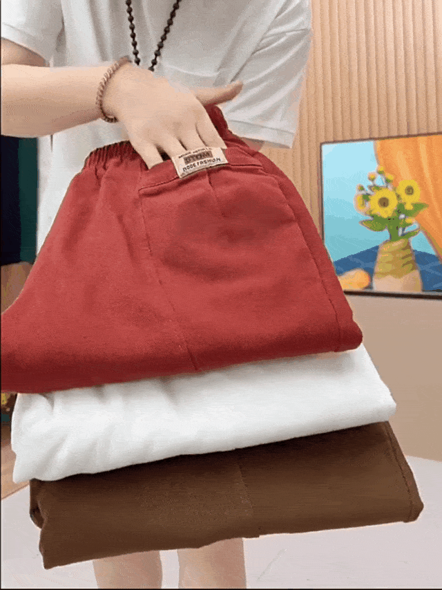 Effen linnen broek met een recht model | Linnen | Elegant & comfortabel