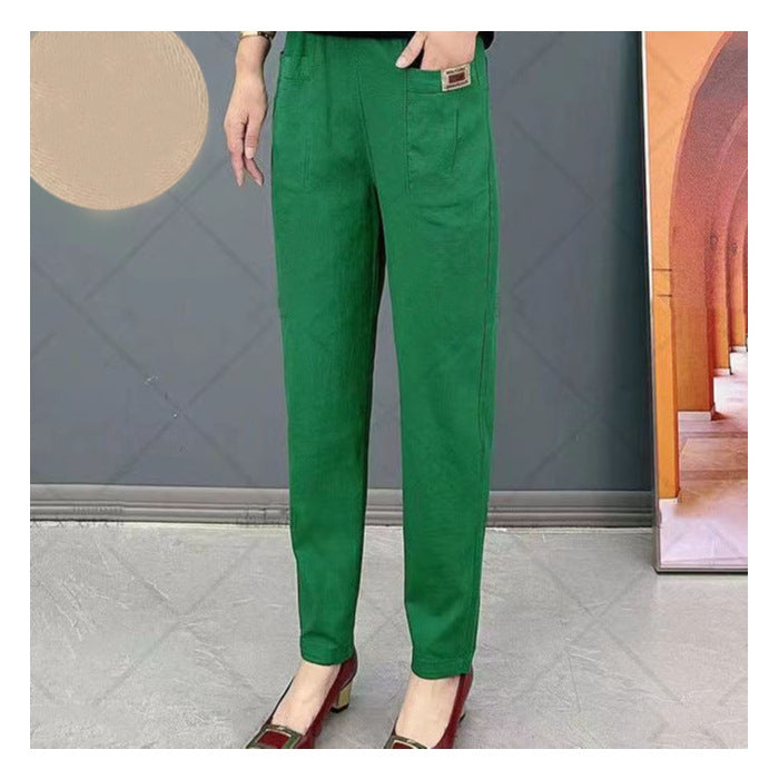Effen linnen broek met een recht model | Linnen | Elegant & comfortabel