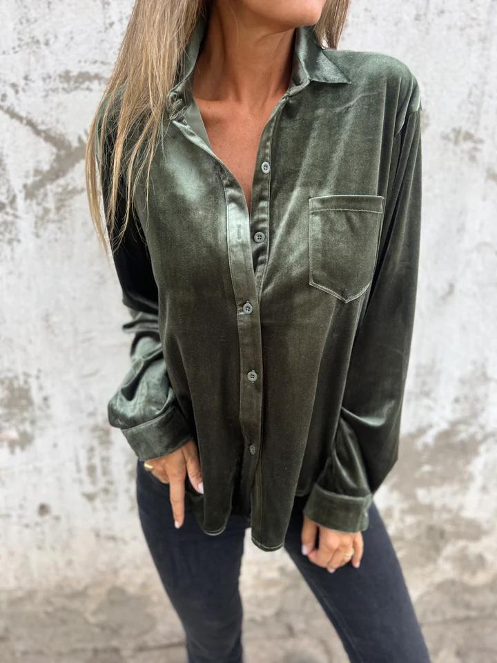 Karla - Luxueus Fluwelen Overhemd