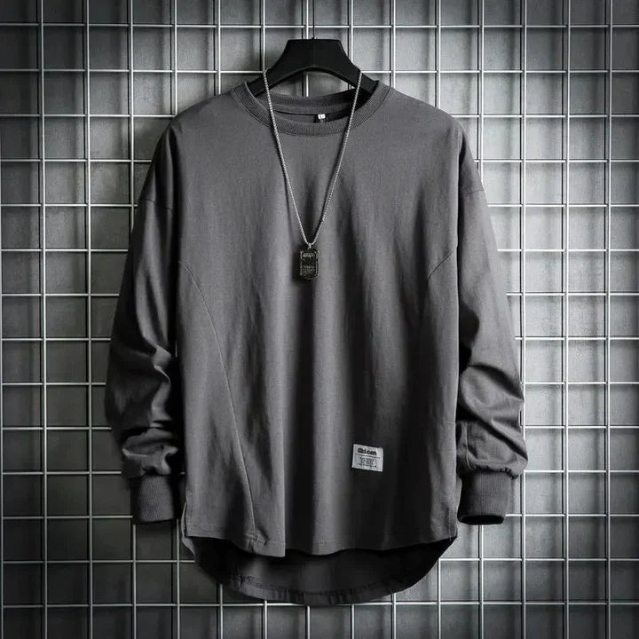 Premium Katoenen Oversized Langarmshirt | Ultiem Comfort en Minimalistische Stijl