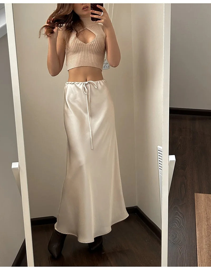 Laure | Luxe Satijnen Rok - Elegantie en Comfort voor Elke Gelegenheid