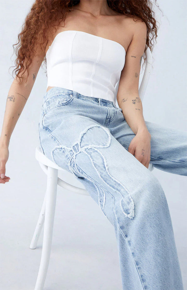 Zara - De Baggy Jeans met Strik