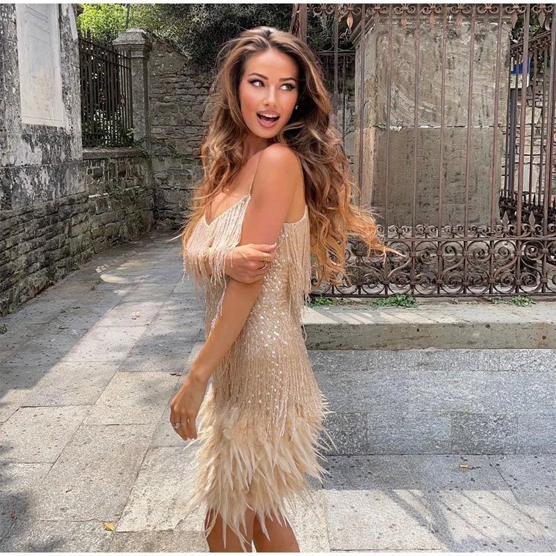 Fonkelende Elegantie | Sequin Cocktailjurk voor Vrouwen