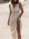 Avelyn | Vrouwelijke boho maxi jurk met kant & borduursel