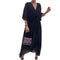 Laurie - Midi wikkeljurk met fladdermouwen en elegante details in de taille