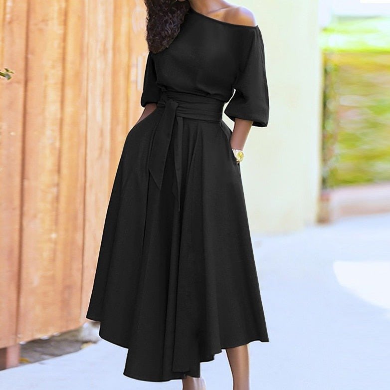 Vera | Elegante jurk met ceintuur | Verfijning & Moderniteit